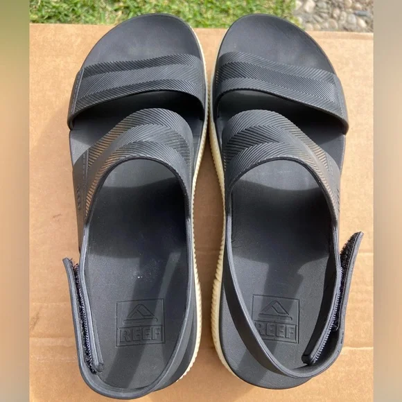 REEF Water Vista Higher Black Vintage Slingback Sandal Woman’s Size 9 - Picture 8 of 10